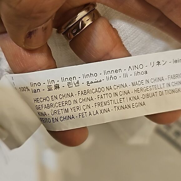 ZARA LINEN TIERED BLOUSE SIZE M - Picture 10 of 10